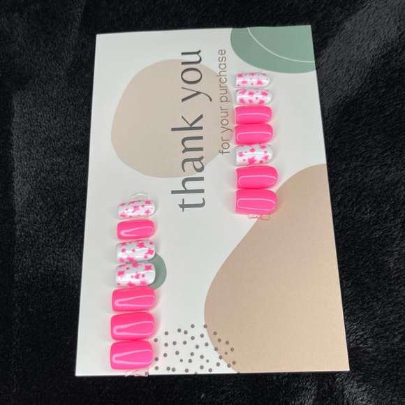 Pretty Hot Pink Xtra Short Press On Nails Set - Picture 8 of 9